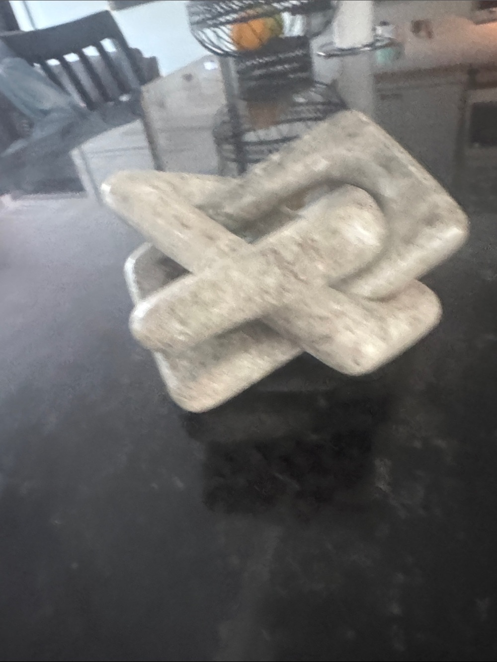 Neutral Gray Interlocking Decorative Accent